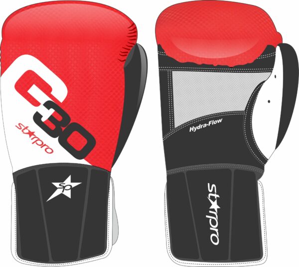 Bokszakhandschoenen Starpro G30 easy wear | rood-wit-zwart