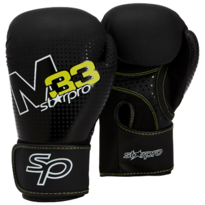 Bokshandschoenen voor trainingen Starpro M33 |zwart-wit-geel
