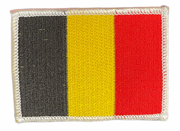 Geborduurde vlag Belgie (embleem 8x6 cm)