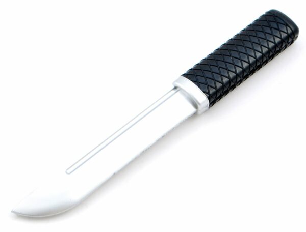 Rubberen mes voor vechtsport | zwart-zilvergrijs
