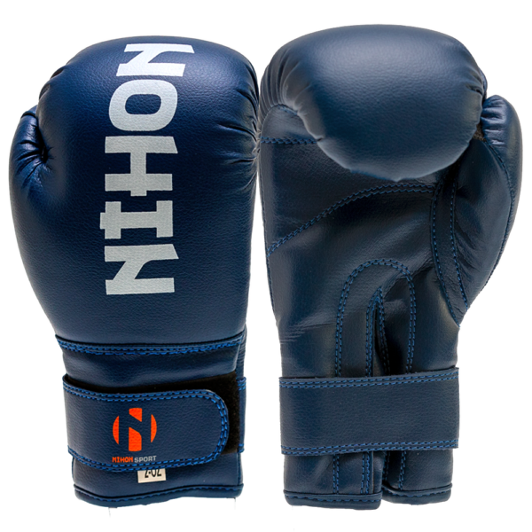 Baby bokshandschoen licht blauw met Nihon logo