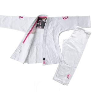 Nihon Meiyo 2.0 Lady Gi judopak dames | wit-roze